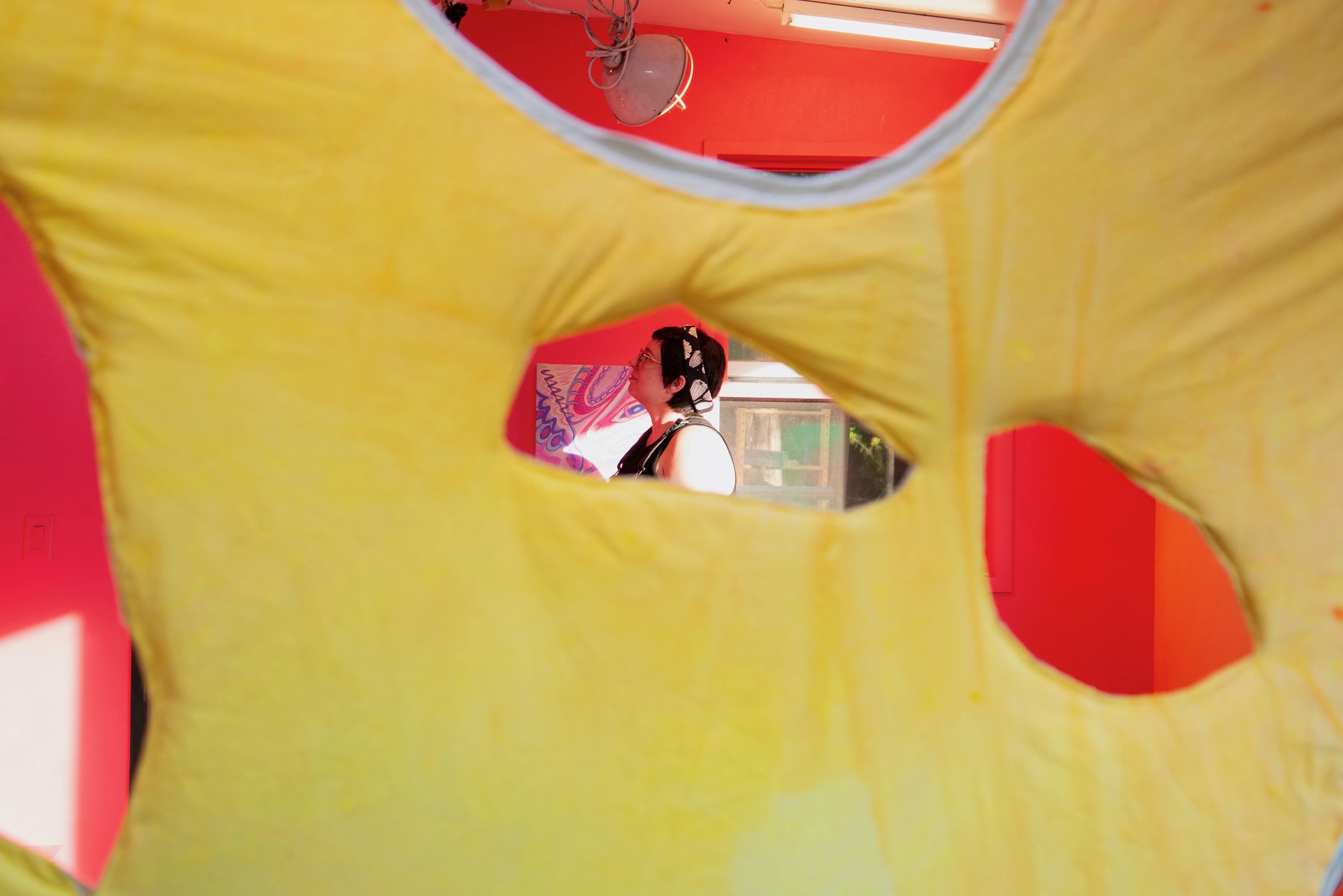 Installation view of solo exhibition Pink Sunrise, 2024